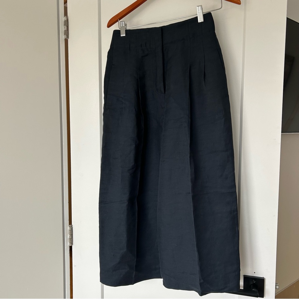 CELINE navy linen Culottes